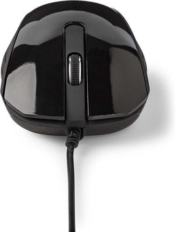 Nedis Bedrade Muis - DPI: 1200 dpi - Aantal knoppen: 3 - Tweehandig - 1.50 m - Stille muis