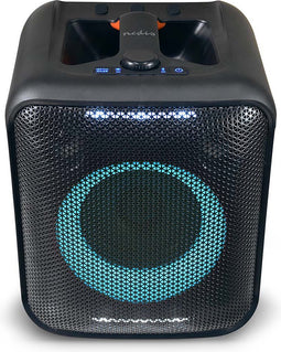 Nedis Bluetooth Party Speaker - Maximale batterijduur: 5 uur - 150 W - Handgreep - Feestverlichting - Koppelbaar - Equalizer - Oranje / Zwart