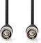 Nedis BNC-Videokabel - BNC Male - BNC Male - Vernikkeld - 75 Ohm - 5.00 m - Rond - PVC - Zwart - Envelop