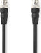 Nedis BNC-Videokabel - BNC Male - BNC Male - Vernikkeld - 75 Ohm - 5.00 m - Rond - PVC - Zwart - Label