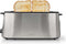 Nedis Broodrooster - Roestvrij Stalen Serie - 2 Sneetjes Brood - 1 Lange sleuf - Bruining niveaus: 6 - Ontdooifunctie - Broodjesrek - Aluminium