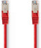 Nedis CAT5e-Kabel - SF/UTP - RJ45 Male - RJ45 Male - 1.50 m - Rond - PVC - Rood - Polybag