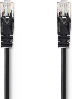 Nedis CAT5e-Kabel - U/UTP - RJ45 Male - RJ45 Male - 2.00 m - Rond - PVC - Zwart - Envelop