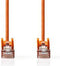 Nedis CAT5e Netwerkkabel - SF/UTP - RJ45 Male - RJ45 Male - 0.50 m - Rond - PVC - Oranje - Polybag