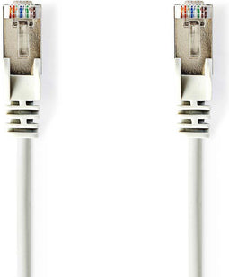 Nedis CAT5e Netwerkkabel - SF/UTP - RJ45 Male - RJ45 Male - 1.00 m - Rond - PVC - Wit - Envelop