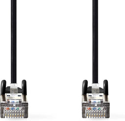 Nedis CAT5e Netwerkkabel - SF/UTP - RJ45 Male - RJ45 Male - 10.0 m - Rond - PVC - Zwart - Label