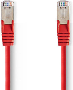 Nedis CAT5e Netwerkkabel - SF/UTP - RJ45 Male - RJ45 Male - 15.0 m - Rond - PVC - Rood - Polybag