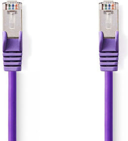 Nedis CAT5e Netwerkkabel - SF/UTP - RJ45 Male - RJ45 Male - 2.00 m - Rond - PVC - Violet - Polybag