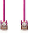 Nedis CAT5e Netwerkkabel - SF/UTP - RJ45 Male - RJ45 Male - 3.00 m - Rond - PVC - Roze - Polybag