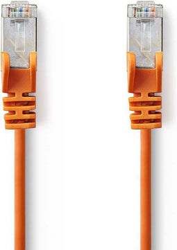 Nedis CAT5e Netwerkkabel - SF/UTP - RJ45 Male - RJ45 Male - 7.50 m - Rond - PVC - Oranje - Polybag