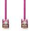 Nedis CAT5e Netwerkkabel - SF/UTP - RJ45 Male - RJ45 Male - 7.50 m - Rond - PVC - Roze - Polybag