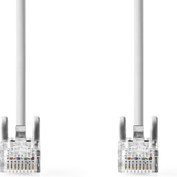 Nedis CAT5e Netwerkkabel - U/UTP - RJ45 Male - RJ45 Male - 2.00 m - Rond - PVC - Grijs - Envelop