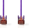 Nedis CAT6-kabel - RJ45 Male - RJ45 Male - S/FTP - 1.00 m - Rond - LSZH - Violet - Envelop