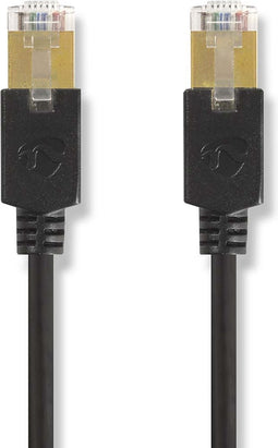 Nedis CAT6 Netwerkkabel - RJ45 Male - RJ45 Male - F/UTP - 15.0 m - Rond - LSZH / PVC - Antraciet - Window Box