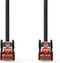 Nedis CAT6 Netwerkkabel - RJ45 Male - RJ45 Male - S/FTP - 0.50 m - Rond - LSZH - Zwart - Label