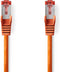 Nedis CAT6 Netwerkkabel - RJ45 Male - RJ45 Male - S/FTP - 0.50 m - Rond - LSZH - Oranje - Label