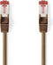 Nedis CAT6 Netwerkkabel - RJ45 Male - RJ45 Male - S/FTP - 1.50 m - Rond - LSZH - Bruin - Polybag