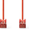 Nedis CAT6 Netwerkkabel - RJ45 Male - RJ45 Male - S/FTP - 1.50 m - Rond - LSZH - Rood - Envelop