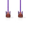 Nedis CAT6 Netwerkkabel - RJ45 Male - RJ45 Male - S/FTP - 3.00 m - Rond - LSZH - Violet - Polybag
