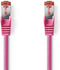 Nedis CAT6 Netwerkkabel - RJ45 Male - RJ45 Male - S/FTP - 7.50 m - Rond - LSZH - Roze - Polybag