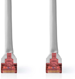 Nedis CAT6 Netwerkkabel - RJ45 Male - RJ45 Male - SF/UTP - 2.00 m - Rond - PVC - Grijs - Label