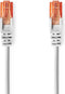 Nedis CAT6 Netwerkkabel - RJ45 Male - RJ45 Male - U/UTP - 0.25 m - Rond - PVC - Grijs - Label