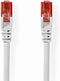 Nedis CAT6 Netwerkkabel - RJ45 Male - RJ45 Male - U/UTP - 1.00 m - Rond - PVC - Wit - Label