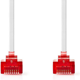 Nedis CAT6 Netwerkkabel - RJ45 Male - RJ45 Male - U/UTP - 10.0 m - Snagless - Plat - PVC - Wit - Envelop