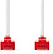 Nedis CAT6 Netwerkkabel - RJ45 Male - RJ45 Male - U/UTP - 10.0 m - Snagless - Plat - PVC - Wit - Envelop