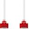 Nedis CAT6 Netwerkkabel - RJ45 Male - RJ45 Male - U/UTP - 2.00 m - Snagless - Plat - PVC - Wit - Label