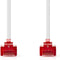 Nedis CAT6 Netwerkkabel - RJ45 Male - RJ45 Male - U/UTP - 3.00 m - Snagless - Plat - PVC - Wit - Envelop