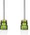 Nedis CAT7 Netwerkkabel - S/FTP - RJ45 Male - RJ45 Male - 1.00 m - Snagless - Rond - LSZH - Grijs - Envelop