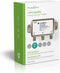 Nedis CATV-Versterker - Versterking: 12 dB - 85 - 1218 MHz - Outputs: 2 - Return path - Zilver