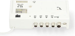 Nedis CATV-Versterker - Versterking: 20 dB - 47 - 862 MHz - Outputs: 4 - Versterkingsregelaar - Wit
