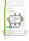 Nedis CATV-Versterker - Versterking: 9 dB - 85 - 1218 MHz - Outputs: 4 - Return path - Zilver