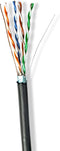 Nedis CCBG8596BK305S Netwerk Kabel Rol Cat5e Solid F/utp Koper 305.0 M Buitenshuis Rond Pe Zwart Gift Box