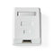 Nedis CCGP89120WT Netwerk Wanddoos Opbouw 1 Poort(en) Stp Cat6 Recht Female Goud Verguld Pvc Wit Po