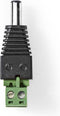 Nedis CCTV-Security Connector - 2-Voudig Aansluitblok - 5,5 x 2,1 mm Male - Male - Groen / Zwart
