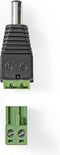 Nedis CCTV-Security Connector - 2-Voudig Aansluitblok - 5,5 x 2,1 mm Male - Male - Groen / Zwart