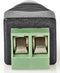 Nedis CCTV-Security Connector - 2-Voudig Aansluitblok - DIN Female - Female - Groen / Zwart