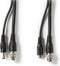 Nedis CCTV-Security Kabel - BNC / DC - 20.0 m - Rond - PVC - Zwart - Gift Box