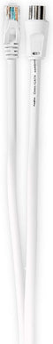 Nedis Coax- en CAT6-Combikabel - IEC (Coax) Male / RJ45 Male - IEC (Coax) Female / RJ45 Male - Vernikkeld - RG58 - 75 Ohm - Dubbel Afgeschermd - 5.00 m - Rond - PVC - Wit - Label