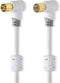 Nedis Coaxkabel - IEC (Coax) Male - IEC (Coax) Female - Verguld - 100 dB - 75 Ohm - Dubbel Afgeschermd - 5.00 m - Rond - PVC - Wit - Doos