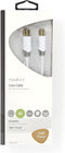 Nedis Coaxkabel - IEC (Coax) Male - IEC (Coax) Female - Verguld - 100 dB - 75 Ohm - Dubbel Afgeschermd - 2.00 m - Rond - PVC - Wit - Doos