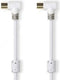 Nedis Coaxkabel - IEC (Coax) Male - IEC (Coax) Female - Verguld - 100 dB - 75 Ohm - Dubbel Afgeschermd - 5.00 m - Rond - PVC - Wit - Doos