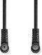 Nedis Coaxkabel - IEC (Coax) Male - IEC (Coax) Female - Vernikkeld - 120 dB - 75 Ohm - Viervoudig Afgeschermd - 1.50 m - Rond - PVC - Zwart - Label