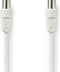 Nedis Coaxkabel - IEC (Coax) Male - IEC (Coax) Female - Vernikkeld - 75 Ohm - Dubbel Afgeschermd - 1.50 m - Rond - PVC - Wit - Label