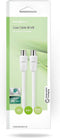 Nedis Coaxkabel - IEC (Coax) Male - IEC (Coax) Female - Vernikkeld - 90 dB - 75 Ohm - Dubbel Afgeschermd - 5.00 m - Rond - PVC - Wit - Doos