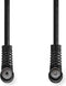 Nedis Coaxkabel - IEC (Coax) Male - IEC (Coax) Female - Vernikkeld - 120 dB - 75 Ohm - Viervoudig Afgeschermd - 1.50 m - Rond - PVC - Zwart - Label