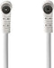 Nedis Coaxkabel - IEC (Coax) Male - IEC (Coax) Female - Vernikkeld - 120 dB - 75 Ohm - Viervoudig Afgeschermd - 20.0 m - Rond - PVC - Wit - Polybag